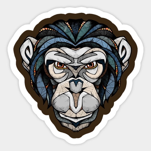 Chimp Sticker by AndreasPreis